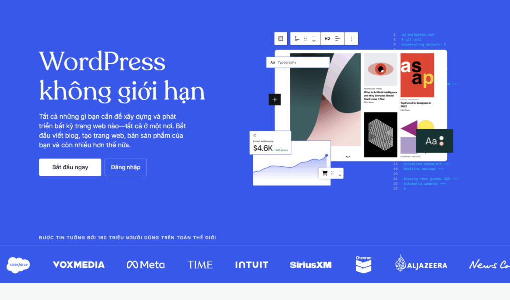 Tạo website miễn phí với WordPress.com
