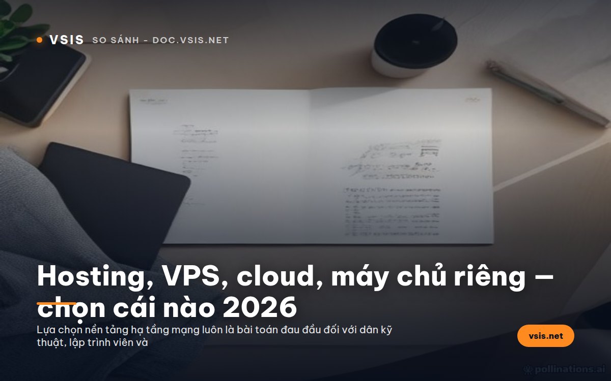 Hosting, VPS, cloud, máy chủ riêng — chọn cái nào 2026